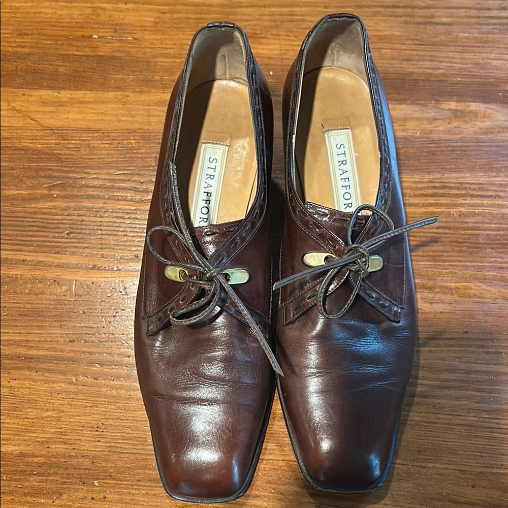 Women's Strafford Brown Leather Dress Shoes